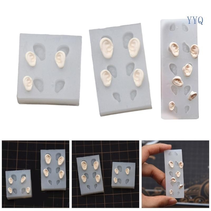 Yyq 可愛娃娃耳朵矽膠模具 DIY 陶土獨特耳朵樹脂模具