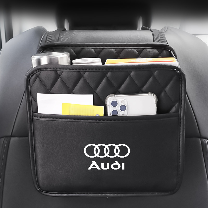 【現貨】Audi奧迪 車載收納盒 椅背收納袋 車用收納 座椅後背置物袋 車用座椅後背掛袋 多功能儲物盒 A1 A3 Q3
