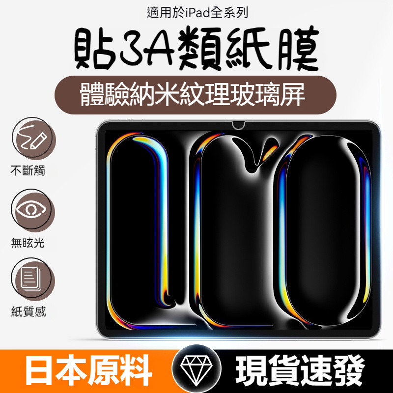 iPad日本類紙膜 霧面手寫繪畫肯特紙 保護貼 適用於Pro11/13吋 Air4/5/6 iPad10代 10.9吋
