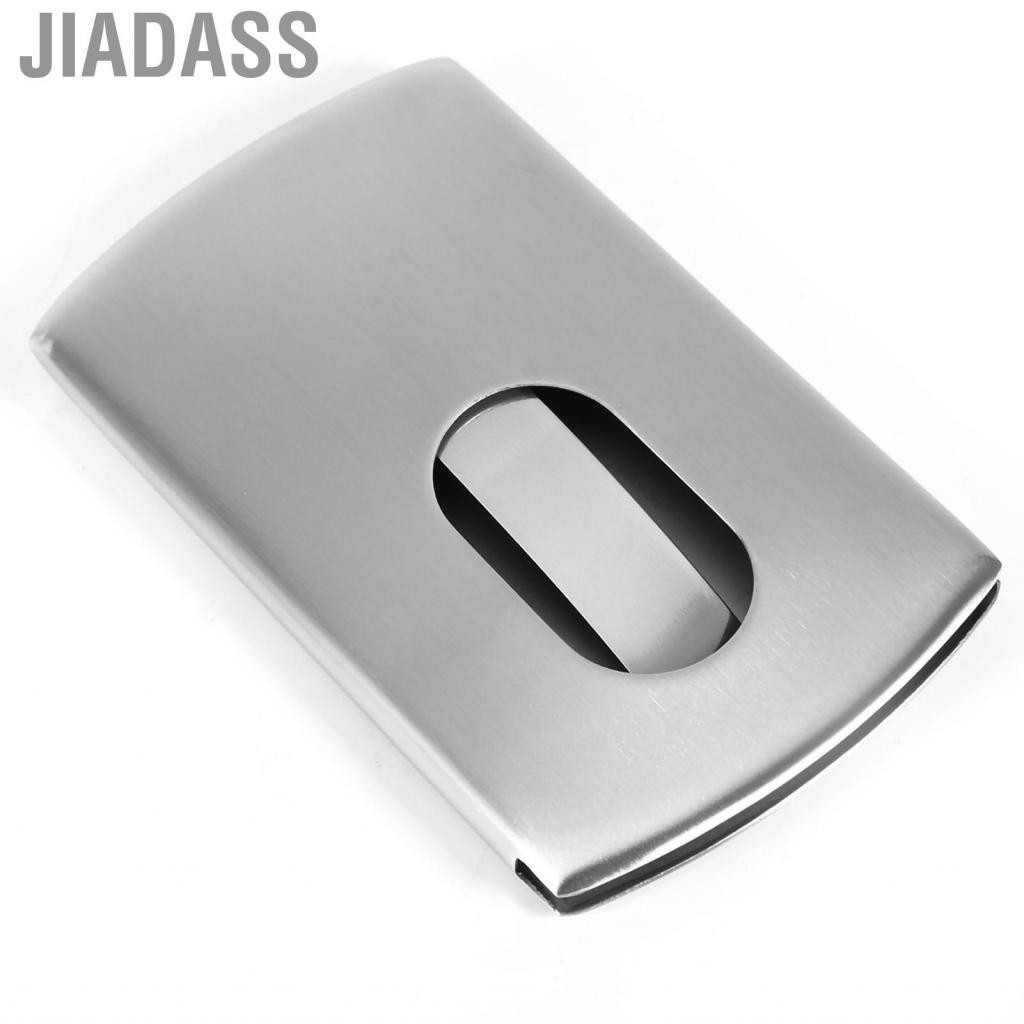 Jiadass 手推式名片夾便攜式不銹鋼名片盒 QT