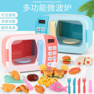 模擬 小家電 廚房 電動 微波爐 計時趣味 兒童 過家家 做飯 互動 玩具禮物