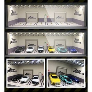 1:64 汽車模型展示 停車場景模型 模型展示盒 亞剋力 汽車模型展示 停車場模型 車位模型 汽車展示盒 汽車模型收納