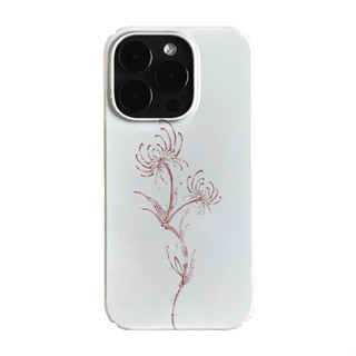 紅色彼岸花藝術小眾適用高階感卡通iPhone16pro+蘋果15promax菲林手機殼新款13/1214proVIVO9