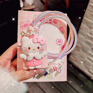 SAMSUNG 5 件/套 Hello Kitty 數據線保護套適用於三星 25w 卡哇伊卡通防斷裂充電器保護套