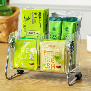 現貨○收納架○ 茶包收納盒透明 整理盒 桌麵咖啡 收納架 臺麵 置物架 多功能酒店