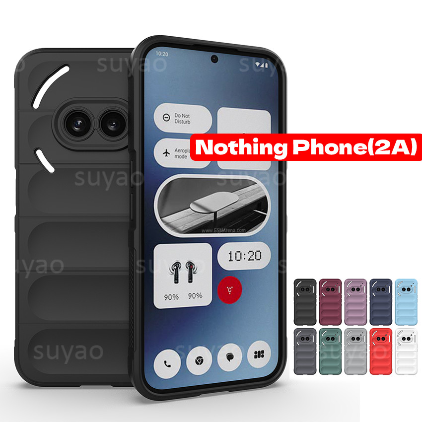 適用於 Nothing Phone 2A (2A) 5G 2024 手機殼方形時尚柔性矽膠 TPU Phone2A 手機