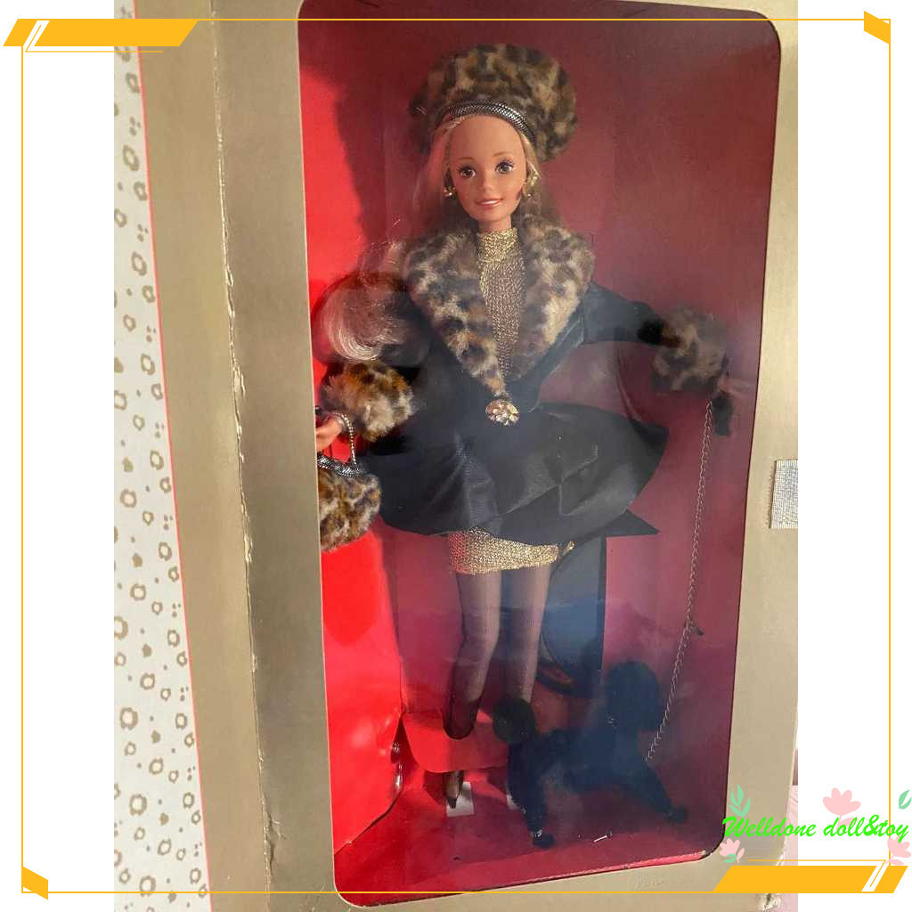 芭比娃娃  豹紋購物女郎芭比娃娃帶寵物狗 Barbie Shopping Chic 1995 XY220