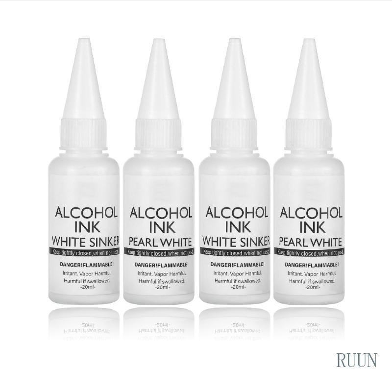 [RUU] 4 件白色墨水套裝樹脂藝術濃縮油漆彩色染料