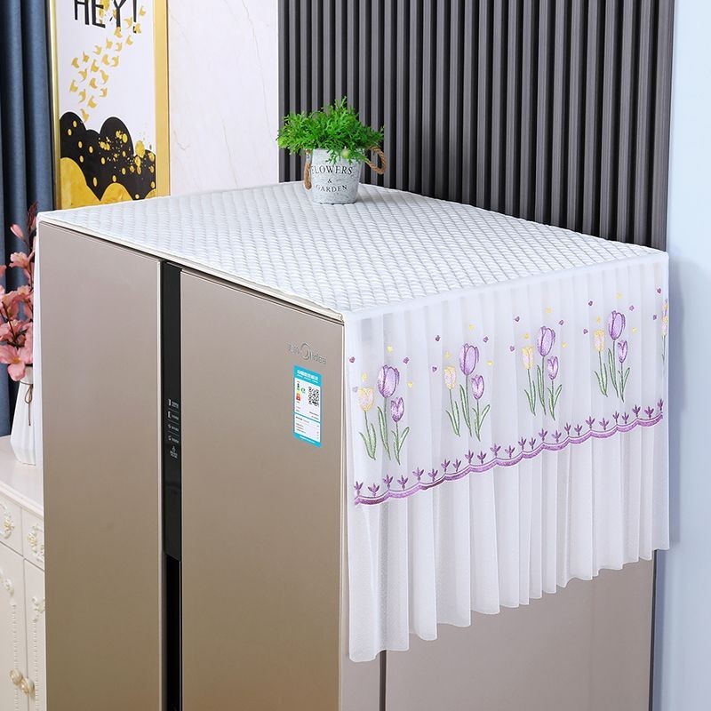 【新品特價】雙開門冰箱防塵罩單門冰箱防塵罩頂蓋布蓋巾微波爐洗衣機防滑罩子