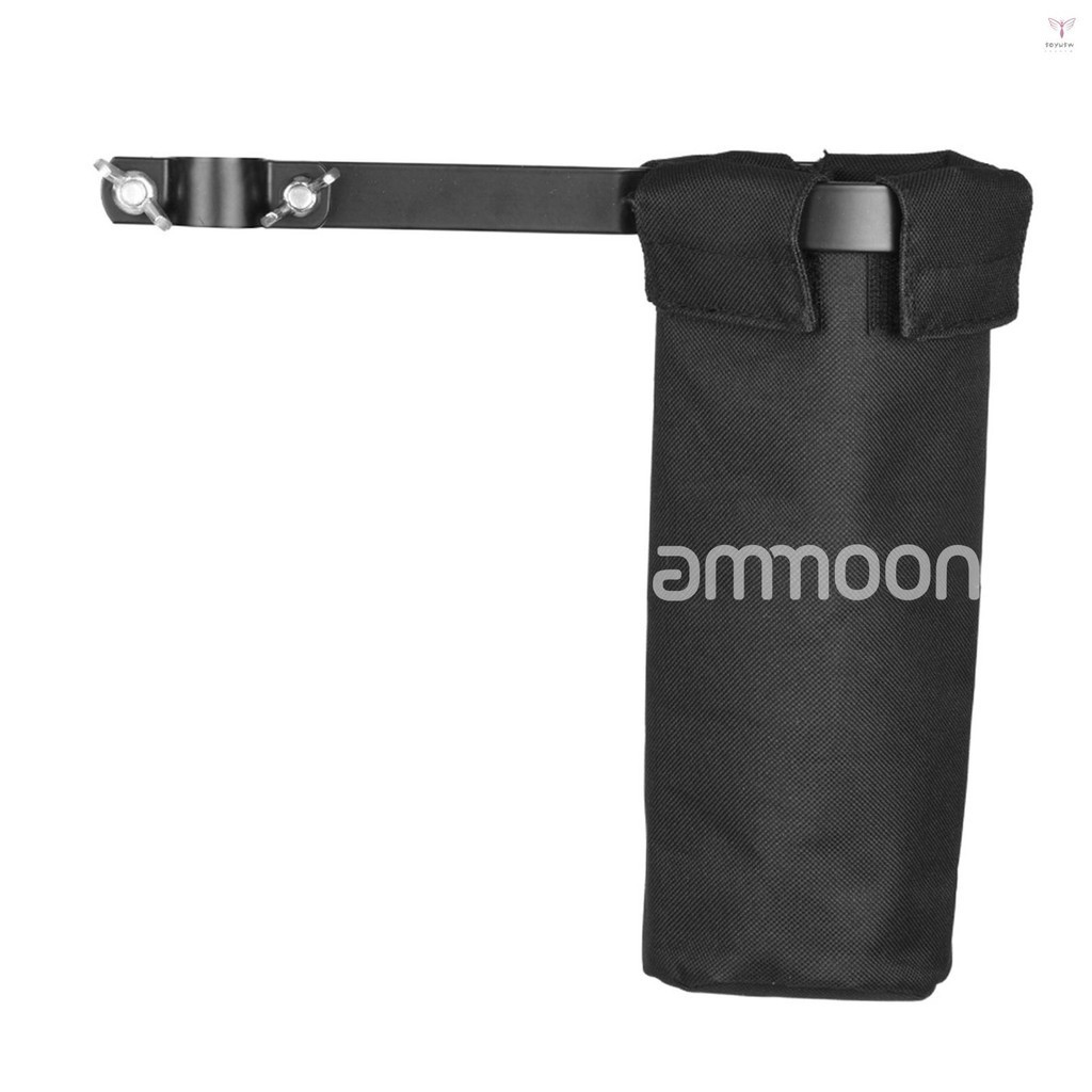 Ammoon 鼓棒架 600D 牛津布鼓棒袋帶鋁合金夾用於鼓架