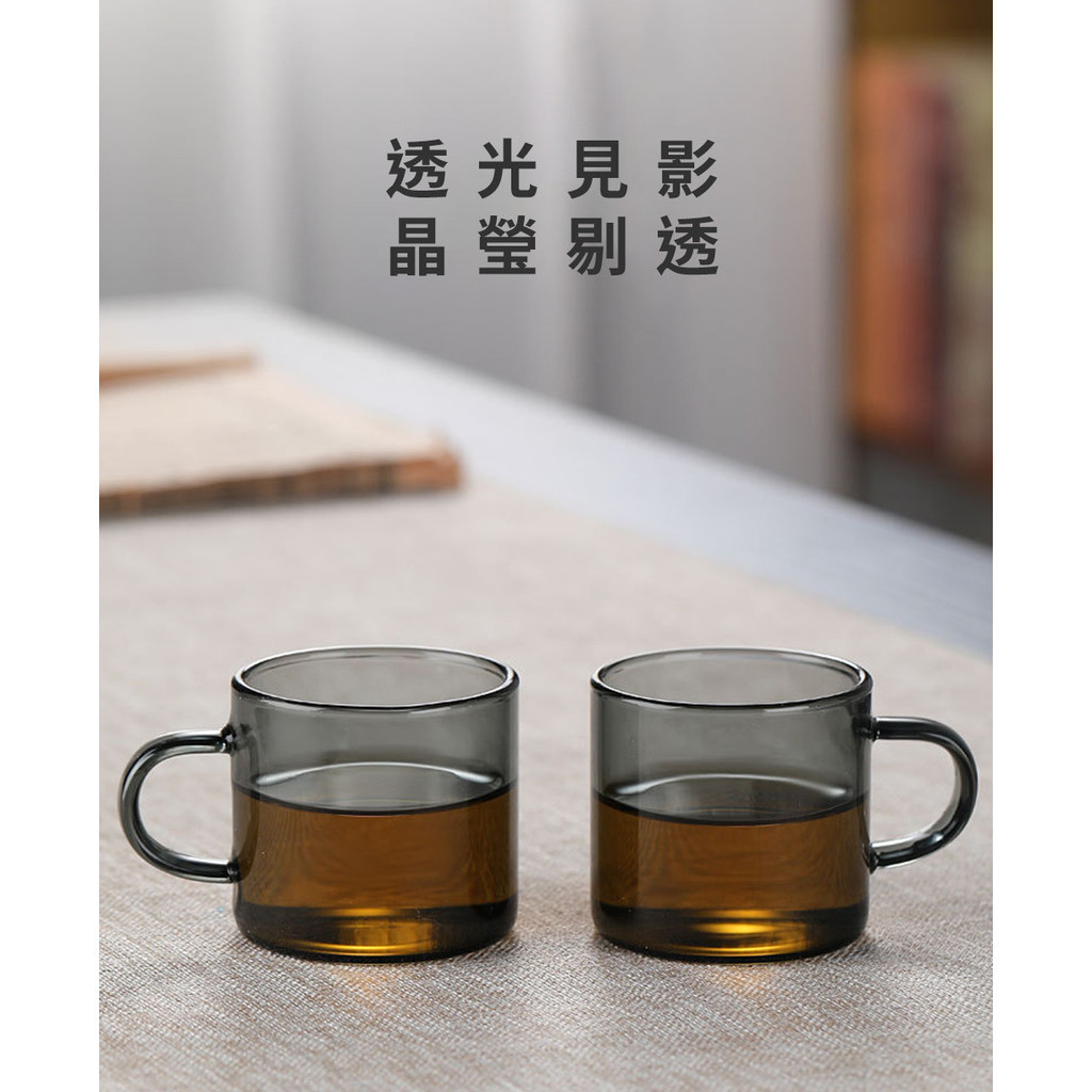 【Matrix】迷你耐熱玻璃馬克杯2入組 80ml  茶杯 分享杯 耐熱玻璃 咖啡杯 小茶杯 Muzen