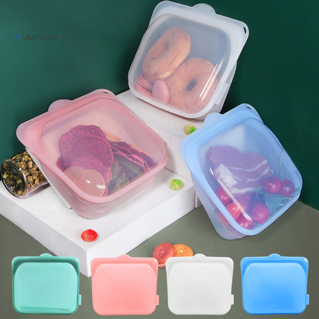 SHENYOU 食品級矽膠保鮮袋冰箱防串味密封袋可水煮食物分裝袋