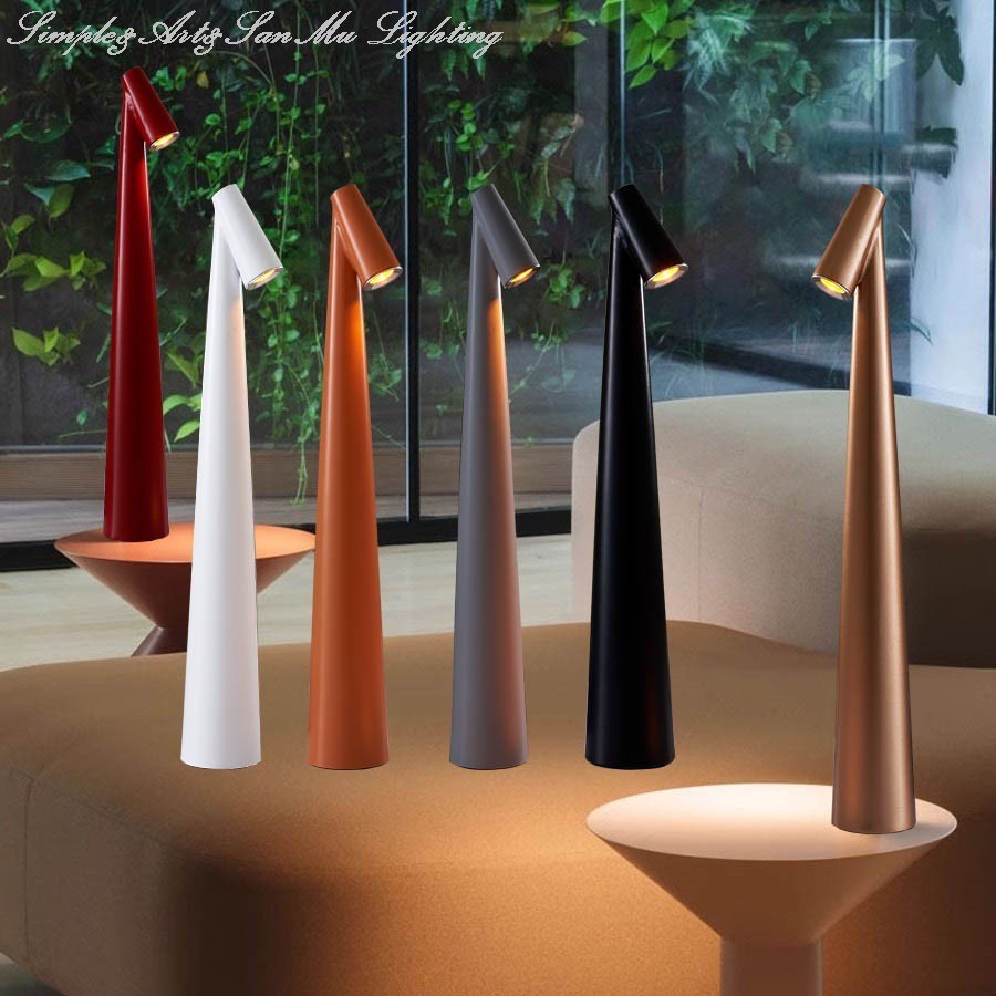 丹麥設計師ins檯燈創意裝飾檯燈 高級感充電臺燈高腳小夜燈