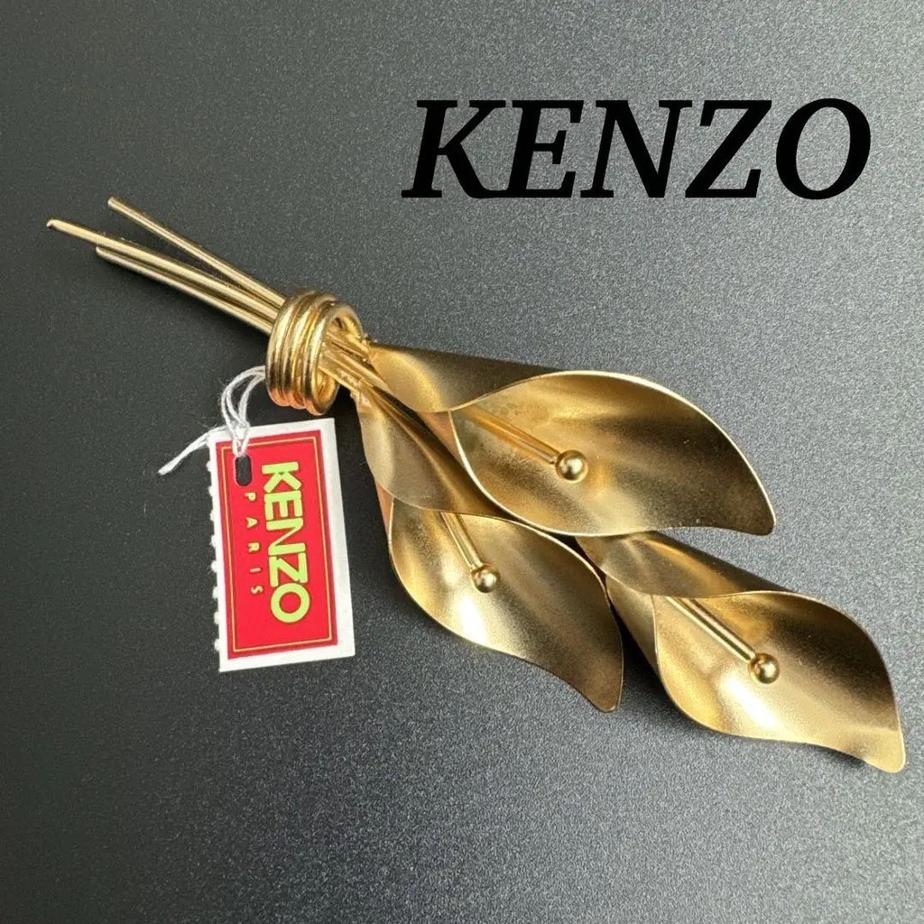 KENZO 胸針別針 金 帶標籤 mercari 日本直送 二手