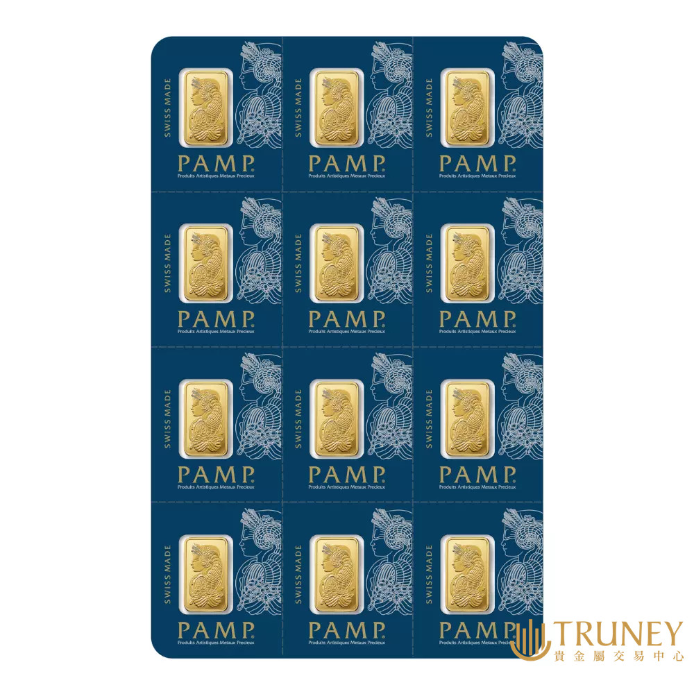 【TRUNEY貴金屬】瑞士PAMP MULTIGRAM+12 金條1公克 * 12片 - 檢驗卡裝