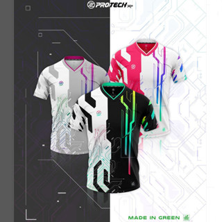 Protech Dry Fit 運動圖案 T 恤。 2024 年最新系列高級男士戶外運動羽毛球球衣。 Oeko-Tex