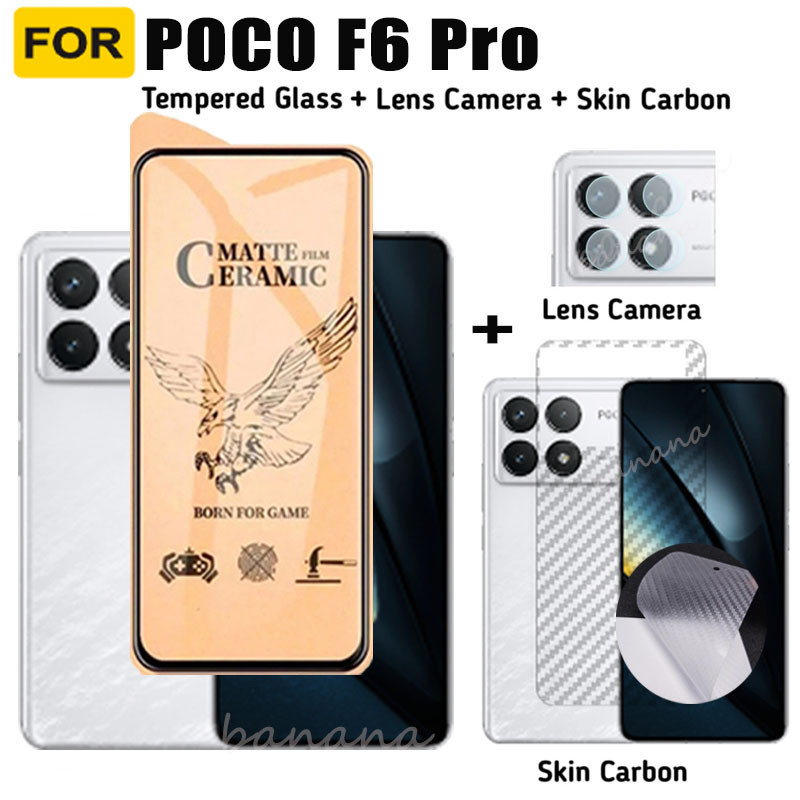適用於 Poco F6 Pro 陶瓷磨砂軟膜 Poco F6 F5 F5 Pro X6 Pro X5 Pro C65 C