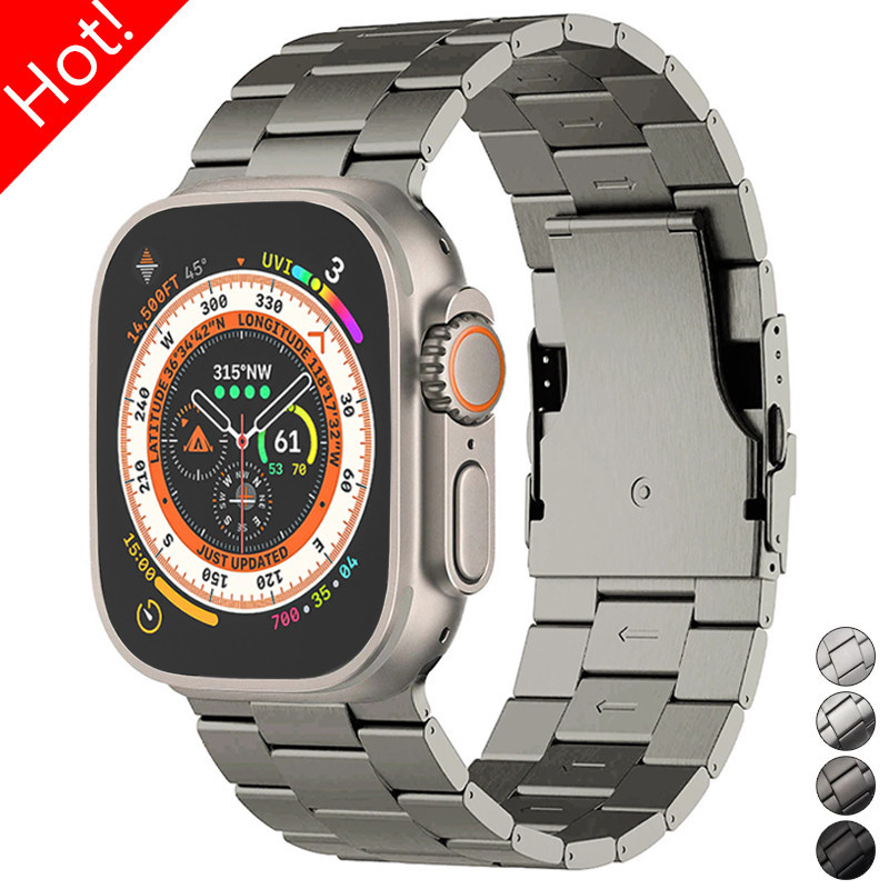 鈦錶帶兼容 Apple Watch ultra 2 49mm 44mm 45mm 42mm Iwatch Series
