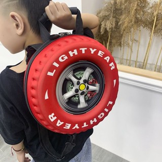🔥限時特賣🔥兒童車輪胎後揹包 卡通揹包 輪胎造型 後揹包 雙肩包 手提包 書包 多功能包 幼稚園 雙肩包 兒童揹包 寶寶