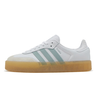 adidas 休閒鞋 Sambae W 女鞋 白 藍綠 膠底 厚底 德訓鞋 Samba 愛迪達 [ACS] JP5609