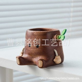 創意筆筒 化妝刷 收納筒 辦公室 桌麵收納盒 純實木 兒童收納筆筒 創意設計師款