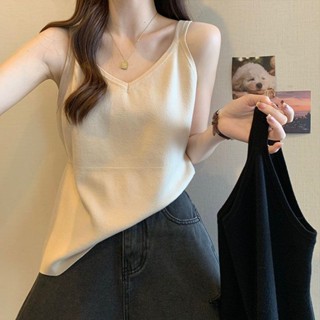 【店鋪熱銷】單/兩件裝洋氣吊帶背心上衣女大尺碼遮副乳寬鬆顯瘦胖mm無袖打底夏
