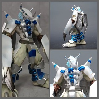 【模型工廠】動漫手辦 數位寶貝 戰鬥暴龍獸 白色 GK雕像場景 模型盒裝擺件