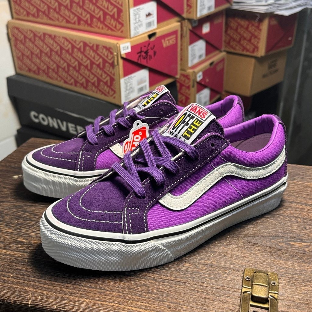 範斯 Vans Sk8 Low Reissue SF Emperor purple “浪潮紫”手感索裡騷尚流水者,順豐鞋