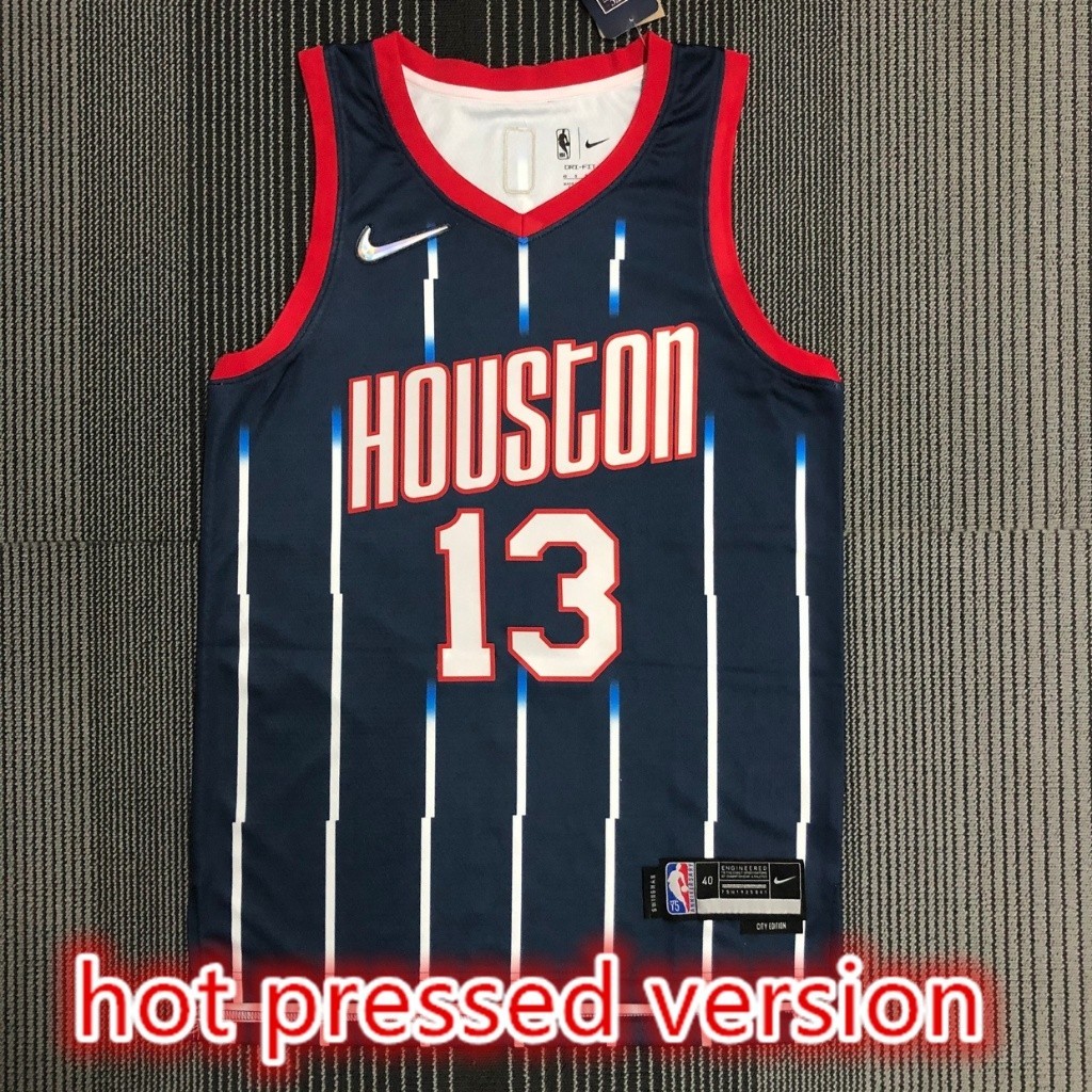 Nba球衣熱壓版休斯頓火箭隊 #13 哈登籃球球衣 2022