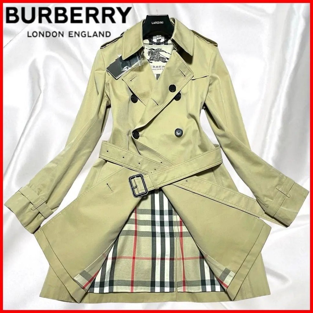 Burberry 博柏利 長版風衣 大衣 米色 日本直送 二手