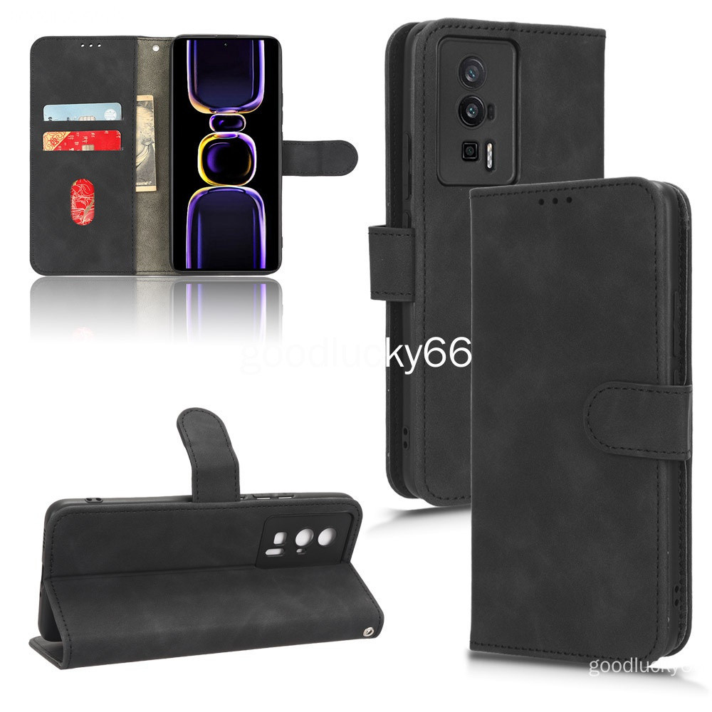 紅米 Redmi K60 Pro 5G 紅米K60  翻蓋皮套 膚感保護套 插卡全包手機殼