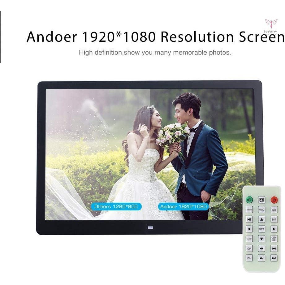 ANDOER 安多爾15.6寸1080p LED數碼相框高分辨率1920*1080廣告機MP3 MP4電影圖片播放器電子
