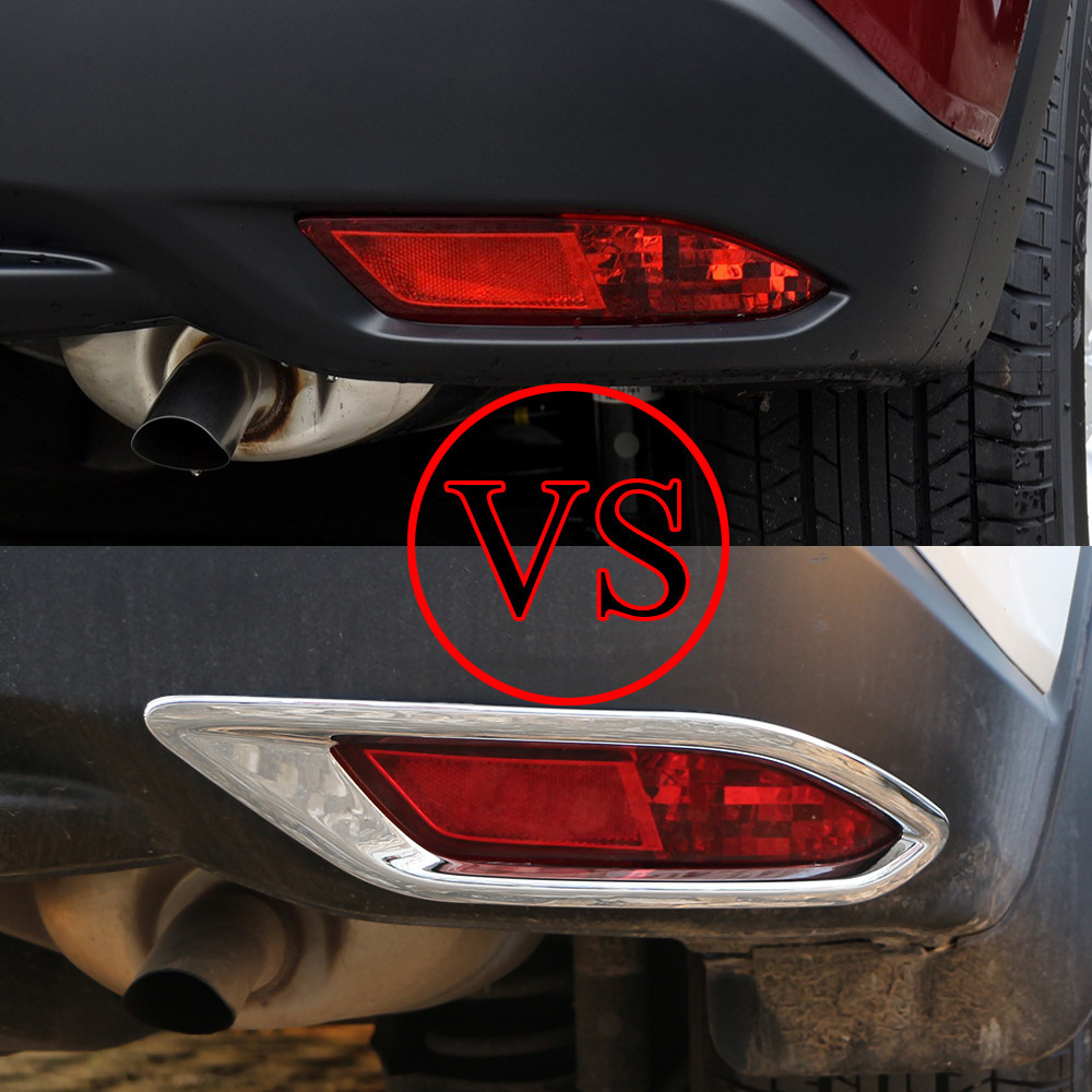 HONDA 適用於本田 Vezel HRV HR-V 2014 - 2020 2 件 ABS 鍍鉻配件的汽車後霧燈燈罩貼