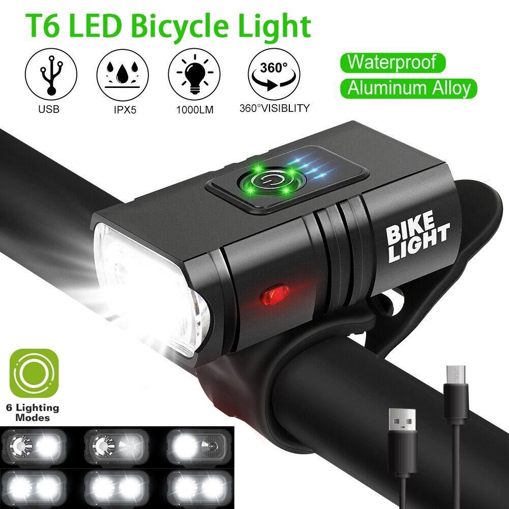 超亮自行車燈usb充電自行車燈防水前大燈手電筒自行車燈自行車