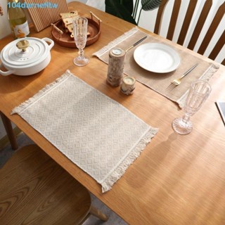 DARNELLTW桌墊1件柔軟的天然派對用品家庭棉麻桌子裝飾