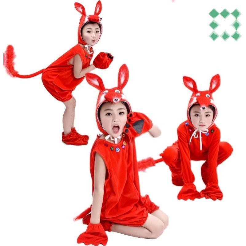 兒童表演服 課本劇卡通造型服 紅狐狸動物表演服裝 小狐狸服裝5-6-16