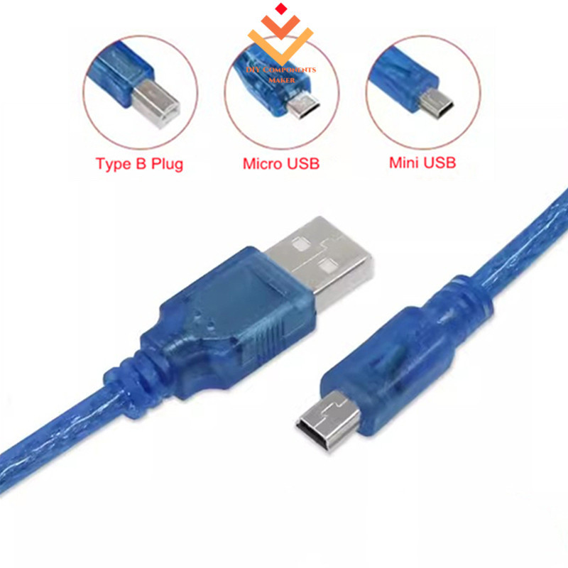 USB印表機數據傳輸線 方口/Mini/Micro充電線適用Arduino UNO主板