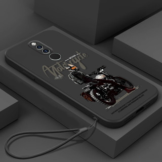 外殼 Redmi 8a Redmi 8 Redmi 8a pro 手機殼帶掛繩美學矽膠TPU軟殼時尚酷摩托車男孩新設計防