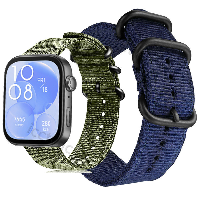 華為 Watch Fit 3 尼龍錶帶 腕帶 Huawei Watch Fit3 智能手錶錶帶 錶鏈 尼龍 手環 替換帶