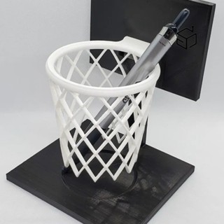 【臺灣出貨】創意籃球架造型筆筒 3D列印籃網擺件 辦公桌麵學生簡潔收納盒【YiZE】