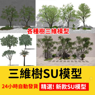非實物sketchup模型｜園林景觀設計室外樹木喬木三維草圖大師建築sketchup植物SU模型庫