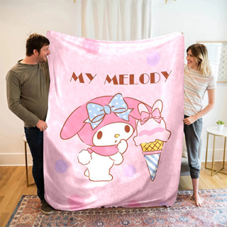 三麗鷗 My Melody法蘭絨毯子柔軟蓬鬆毛絨午睡毯卡通沙發毯空調毯