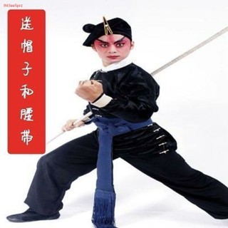 臺灣出貨⚡角色扮演服 兒童戲劇戲曲演出景陽岡武松打虎黑色武打衣武生古裝夜行戲服雜役 表演服cosplay裝扮 尾牙演出服