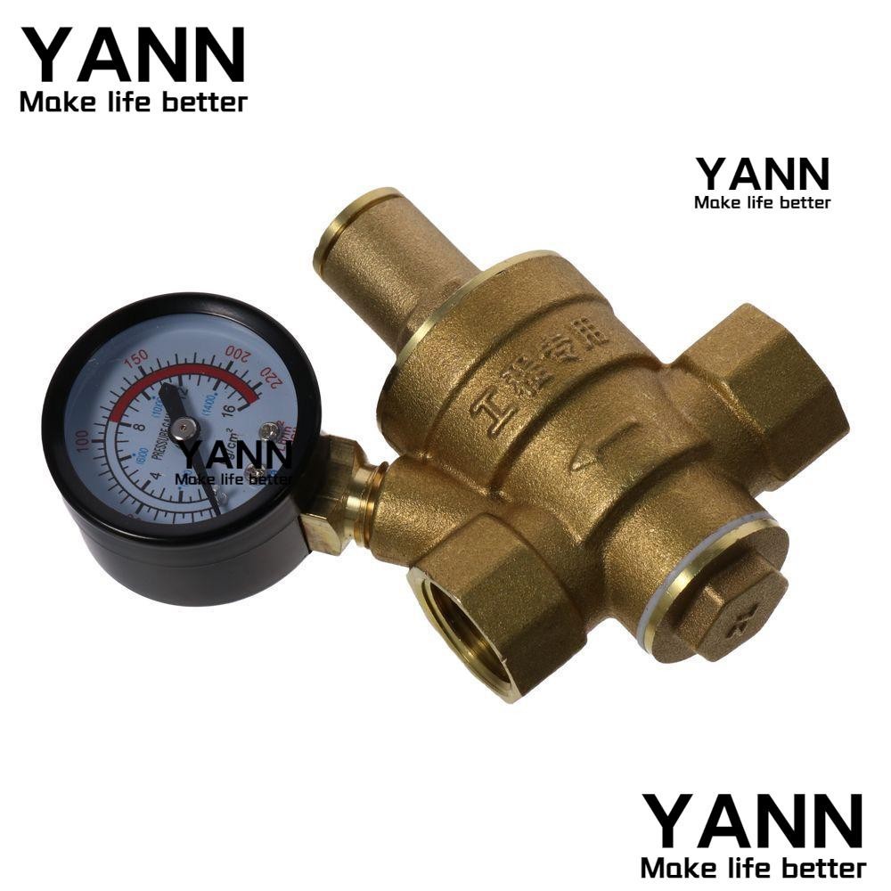 Yann1 水壓調節器,1/2" DN15 G1/2 減壓閥,螺紋黃銅 3/4" Npt 可調減壓器