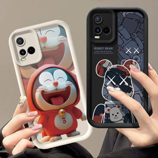 適用於 Vivo Y21 手機殼矽膠軟 TPU 防震卡通圖案手機殼適用於 VivoY21 手機殼後蓋