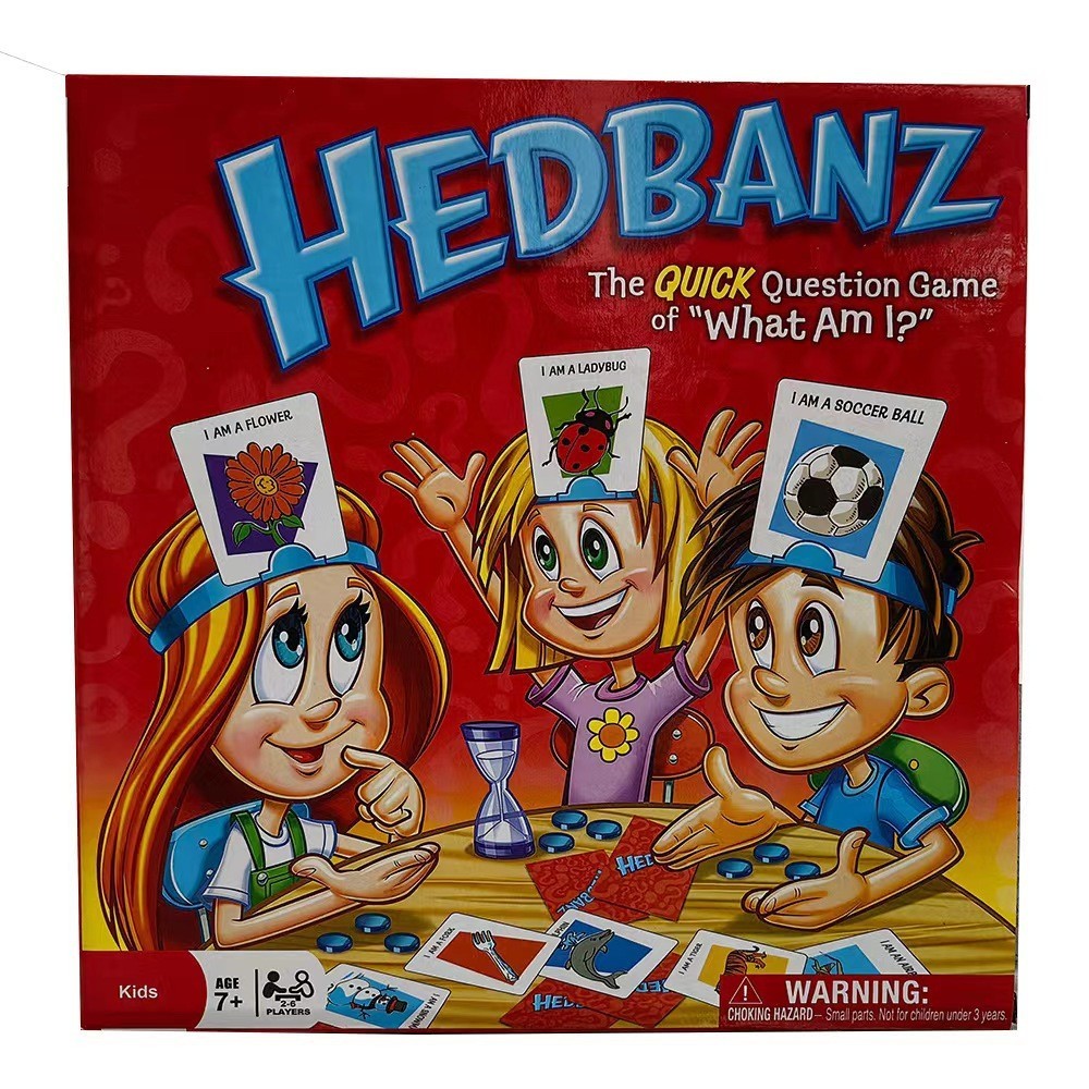優選#猜猜我是誰英文卡牌玩具Hedbanz game 親子互動英文猜牌遊戲WY4Z