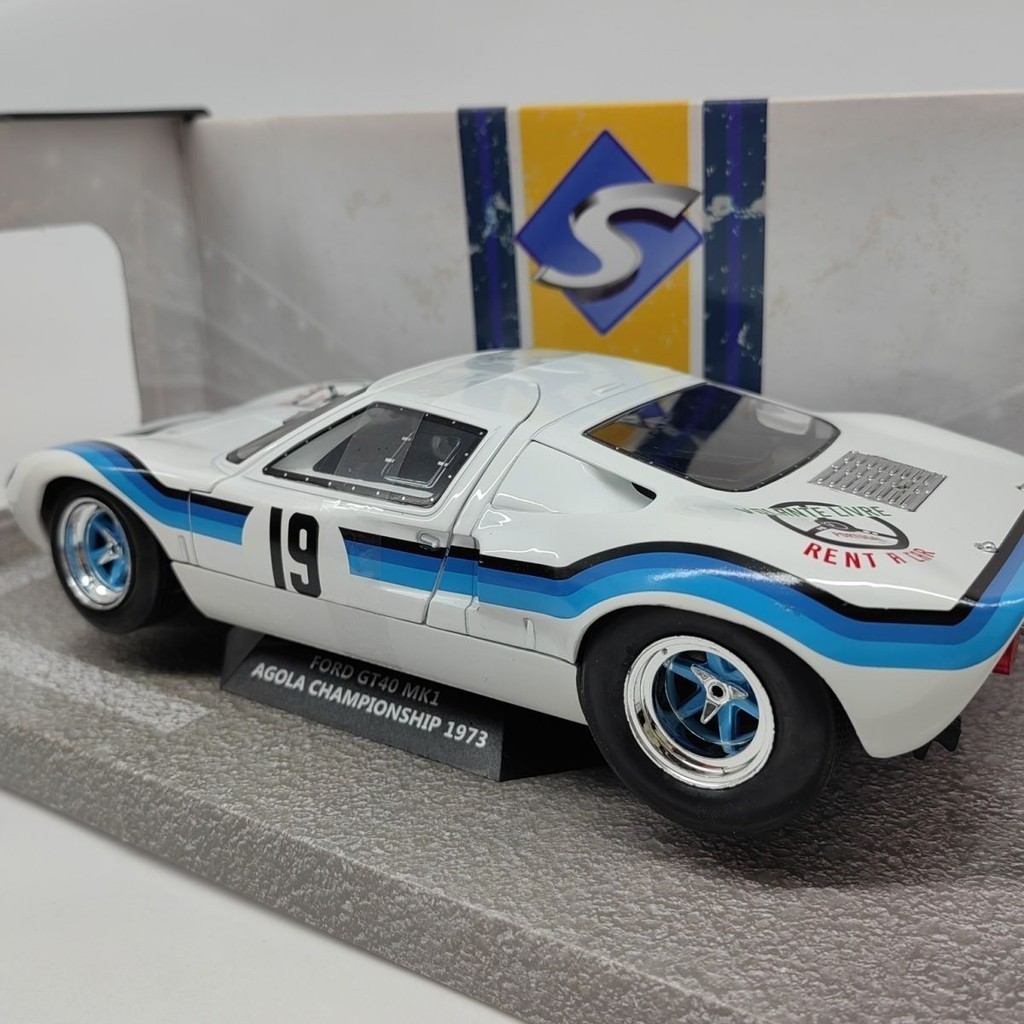 索立德 1/18 福特 GT40 MK1 #19 1973 合金汽車模型