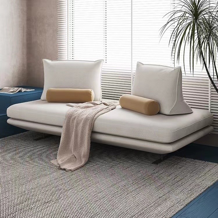 【免運】寫意空間prado沙發設計師意式極簡客廳雙面坐布藝乳膠無扶手沙發【可貨到付款】