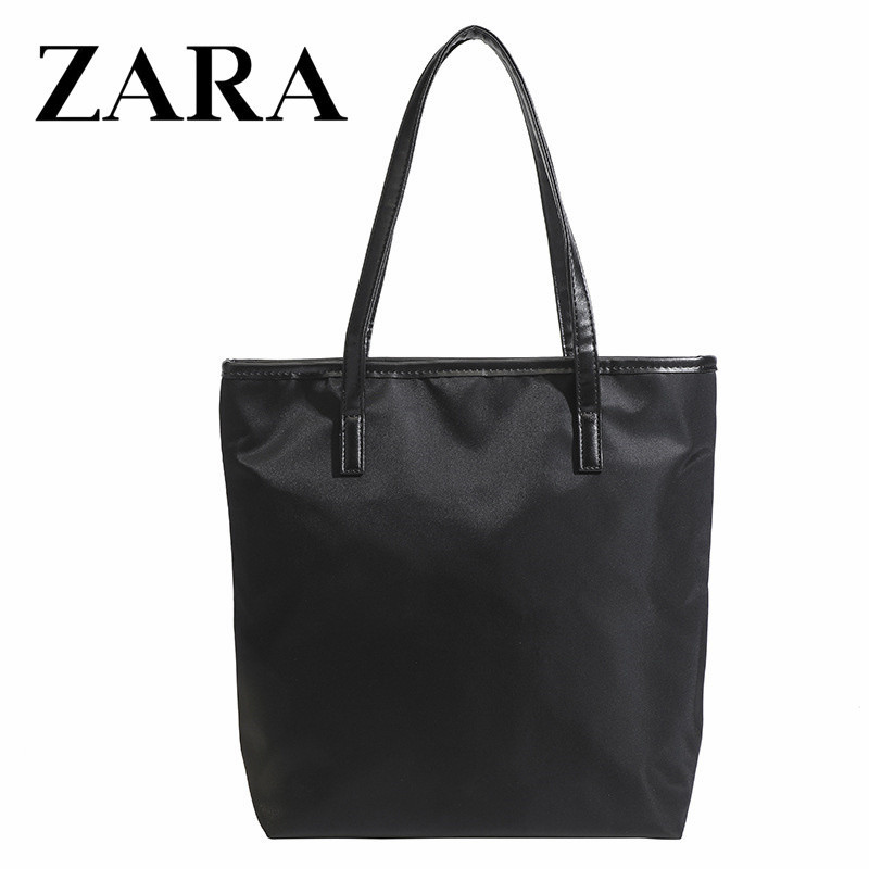 Zara女包新款牛津布休閒防水托特包手提包電腦包斜背包拉鍊購物袋