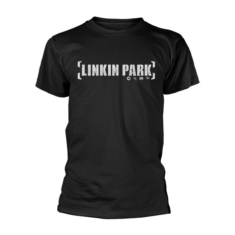 Linkin Park'Bracket Logo' 黑色 T 恤 - 全新